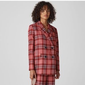 Whistles Plaid Oversized Blazer